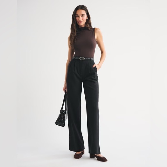 Abercrombie & Fitch Pants - A&F Sloane Tailored Wide Leg Pant